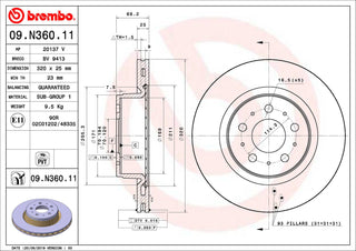 Brembo Front Vented Brake Rotor (FRONT): Tesla Model 3 (2017-2026)