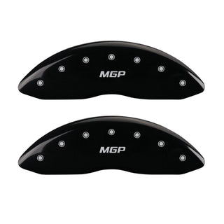 MGP Engraved Black Powder Coat 4 Caliper Covers (FRONT AND REAR): Tesla Model S 2017-2018