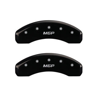MGP Engraved Black Powder Coat 4 Caliper Covers (FRONT AND REAR): Tesla Model S 2017-2018