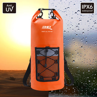 3D MAXpider Roll-Top Dry Bag Backpack - 100% Waterproof Laminated Material, Lightweight and Durable