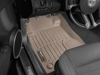 WeatherTech Front FloorLiner (Tan): Ford Mustang Models 2005-2014 / Tesla Model S (2012-2014)