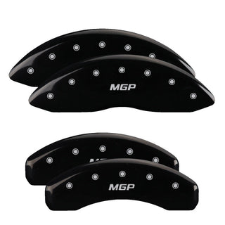 MGP Engraved Black Powder Coat 4 Caliper Covers (FRONT AND REAR): Tesla Model S 2017-2018