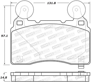StopTech Performance Front Brake Pads: Cadillac CTS (14-19) / CT6 (16-20) / Chevrolet Camaro (16-19) / Tesla Model S (12-16)