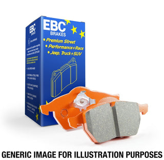 EBC Orangestuff Race Front Brake Pads: Tesla Model 3 / Model Y (2017-2023)
