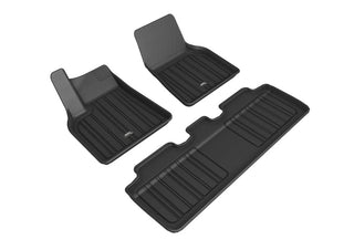 3D MAXpider Elitect Floor Mats 1st & 2nd Row: Tesla Model Y (2021-2024) - Black