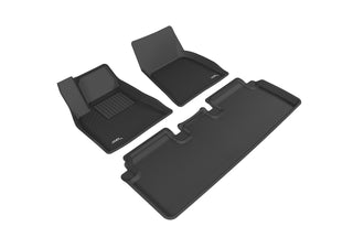3D MAXpider Kagu Floor Mats (BLACK): Tesla Model S (2012-2020)