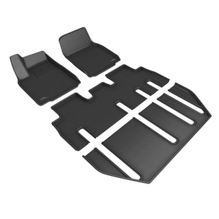 3D MAXpider Kagu All-Weather Floormats: Tesla Model X 2021-2026 7 Seater - Black