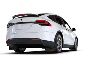 Rally Armor Premium Black UR Mud Flaps Kit: Tesla Model X (2021-2026)