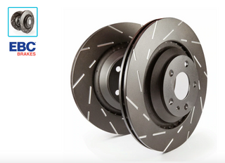 EBC USR Slotted Front Brake Rotor Set: Tesla Model 3 (2017-2023)