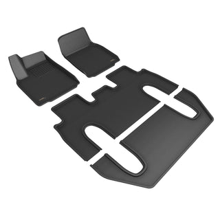 3D MAXpider Kagu All-Weather Floormats: Tesla Model X 2022-2024 6 Seater - Black