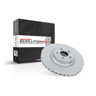 PowerStop Evolution Coated Rear Rotor: Tesla Model 3 (2017-21) / Model Y (2020-24)