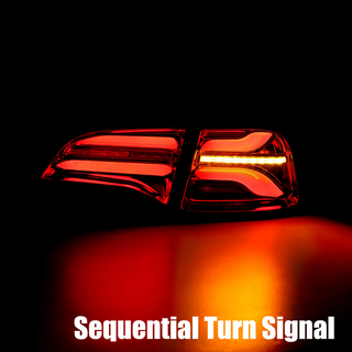 AlphaRex PRO-Series LED Tail Lights Red Smoke: Tesla Model Y (2020-2025) / Model 3 (2017-2023)