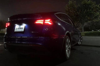 AlphaRex PRO-Series LED Sequential Tail Lights Jet Black: Tesla Model 3 / Model Y (2017-23 / 2020-25)