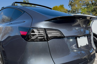 AlphaRex PRO-Series LED Sequential Tail Lights Jet Black: Tesla Model 3 / Model Y (2017-23 / 2020-25)