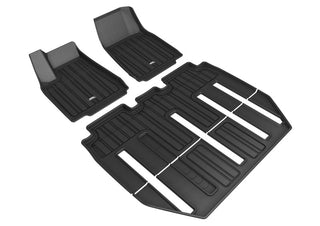 3D MAXpider Elitect Folding 7-Seat Floor Mat Set (Black): Tesla Model X (2017-2021)