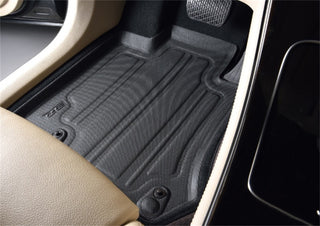 3D MAXpider Elegant Hybrid 1st Row Floormat (FRONT): Tesla Model X 2016-2021 - Black