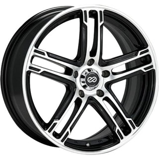 Enkei FD-05 Black w/ Machined Spoke Faces & Outer Lip Ring 15x7 | 5x114.3 (434-570-6538BKM)
