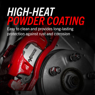 PowerStop High-Temp Red Powder Coated Rear Calipers (PAIR): Chevrolet Camaro (2010-15) / Tesla Model S (2012-16)