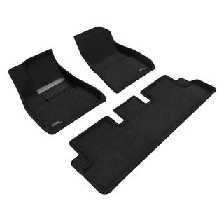 3D MAXpider Elegant Series Floor Liners (FRONT AND REAR): Fits Most Tesla Model 3 Models (2017-2026) - Black